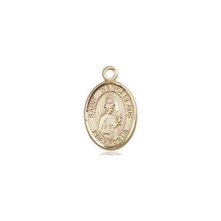 14kt Gold Saint Wenceslaus Medal Engraved Catholic Saint Jewelry