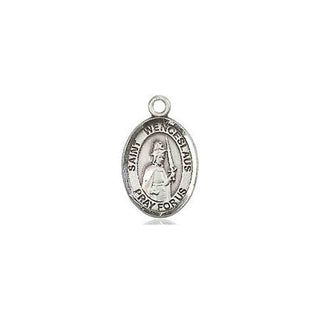 Pewter Saint Wenceslaus Medal Engraved Catholic Saint Jewelry