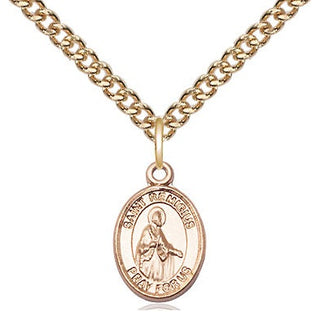14kt Gold Filled Saint Remigius of Reims Medal Religious and Catholic Jewelry Engraved Catholic Saint Jewelry