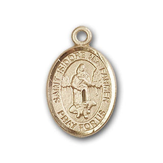 Gold-Filled Saint Isidore the Farmer Pendant
