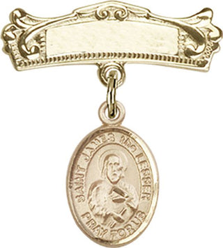 14kt Gold Filled Badge Pin St. James the Lesser Baby Badge - Engravable
