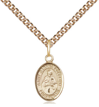 14kt Gold Saint Gabriel Possenti Medal Engraved Catholic Saint Jewelry