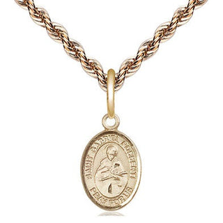 14kt Gold Saint Gabriel Possenti Medal Engraved Catholic Saint Jewelry