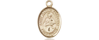 14kt Gold Saint Gabriel Possenti Medal Engraved Catholic Saint Jewelry