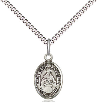 Pewter Saint Gabriel Possenti Medal Religious and Catholic Jewelry Engraved Catholic Saint Jewelry