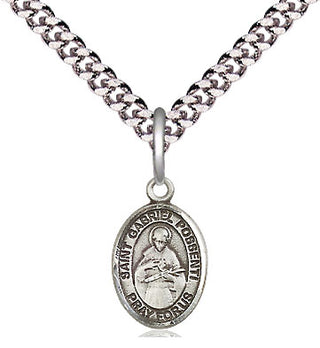 Pewter Saint Gabriel Possenti Medal Religious and Catholic Jewelry Engraved Catholic Saint Jewelry