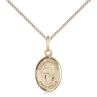 14kt Gold Saint Susanna Medal Engraved Catholic Saint Jewelry