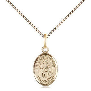 14kt Gold Blessed Caroline Gerhardinger Medal Engraved Catholic Saint Jewelry