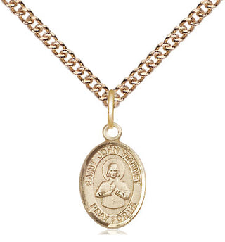 14kt Gold Saint John Vianney Medal Engraved Catholic Saint Jewelry