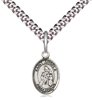 Pewter Saint Angela Merici Medal Religious and Catholic Jewelry Engraved Catholic Saint Jewelry