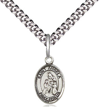 Pewter Saint Angela Merici Medal Religious and Catholic Jewelry Engraved Catholic Saint Jewelry