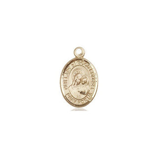 14kt Gold Our Lady of Good Counsel Medal Engraved Catholic Saint Jewelry