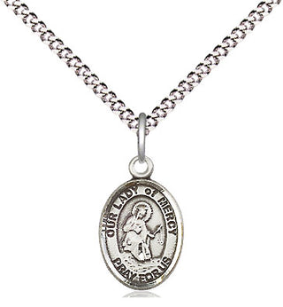 Pewter Our Lady of Mercy Medal Religious and Catholic Jewelry Engraved Catholic Saint Jewelry