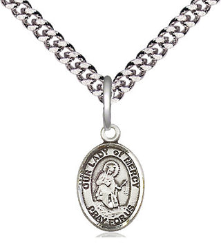 Pewter Our Lady of Mercy Medal Religious and Catholic Jewelry Engraved Catholic Saint Jewelry