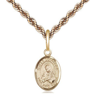 14kt Gold Mater Dolorosa Medal Engraved Catholic Saint Jewelry