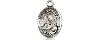 Pewter Mater Dolorosa Medal Engraved Catholic Saint Jewelry