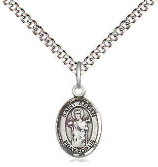 Pewter Saint Aedan of Ferns Medal Religious and Catholic Jewelry Engraved Catholic Saint Jewelry