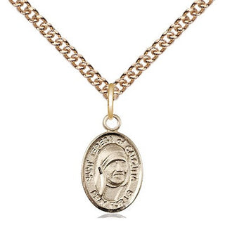 14kt Gold Saint Teresa of Calcutta Medal Engraved Catholic Saint Jewelry