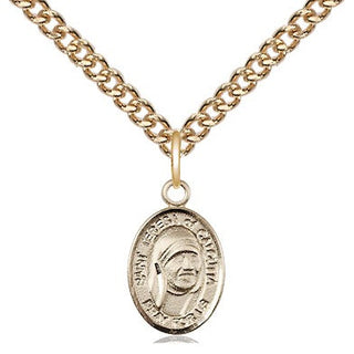 14kt Gold Saint Teresa of Calcutta Medal Engraved Catholic Saint Jewelry