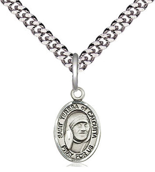Pewter Saint Teresa of Calcutta Medal Religious and Catholic Jewelry Engraved Catholic Saint Jewelry