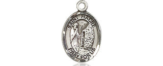 Pewter Saint Fiacre Medal Engraved Catholic Saint Jewelry