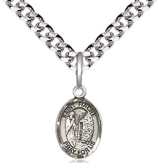 Pewter Saint Fiacre Medal Religious and Catholic Jewelry Engraved Catholic Saint Jewelry