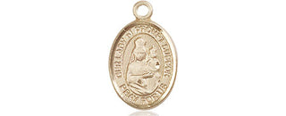 14kt Gold Our Lady of Prompt Succor Medal Engraved Catholic Saint Jewelry