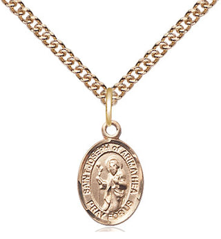 14kt Gold Saint Joseph of Arimathea Medal Engraved Catholic Saint Jewelry