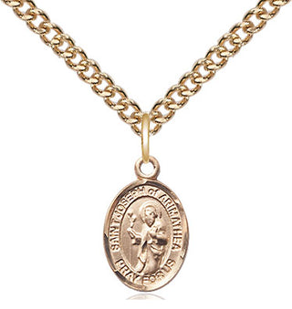 14kt Gold Saint Joseph of Arimathea Medal Engraved Catholic Saint Jewelry