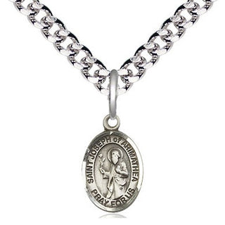 Pewter Saint Joseph of Arimathea Medal Religious and Catholic Jewelry Engraved Catholic Saint Jewelry