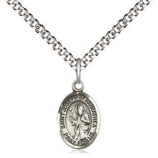Pewter Saint Joseph of Arimathea Medal Religious and Catholic Jewelry Engraved Catholic Saint Jewelry