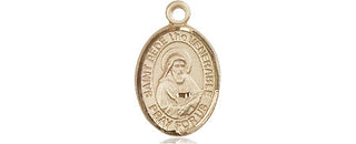 14kt Gold Saint Bede the Venerable Medal Engraved Catholic Saint Jewelry