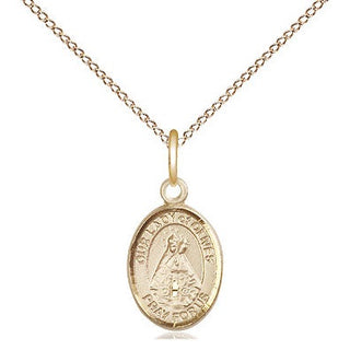 14kt Gold Our Lady of Olives Medal Engraved Catholic Saint Jewelry