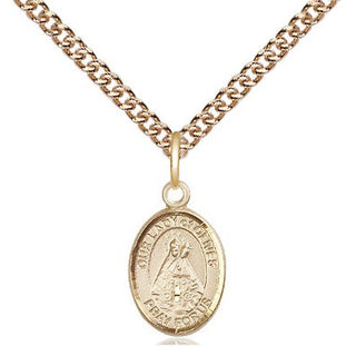 14kt Gold Our Lady of Olives Medal Engraved Catholic Saint Jewelry