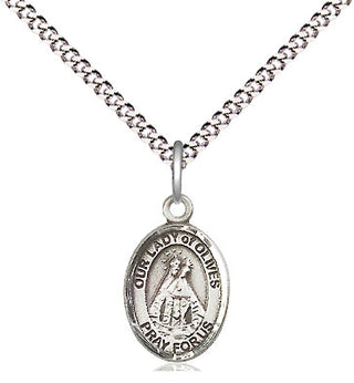 Pewter Our Lady of Olives Medal Religious and Catholic Jewelry Engraved Catholic Saint Jewelry