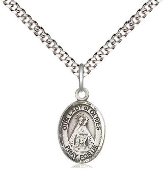 Pewter Our Lady of Olives Medal Religious and Catholic Jewelry Engraved Catholic Saint Jewelry