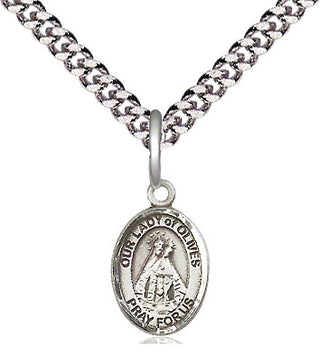Pewter Our Lady of Olives Medal Religious and Catholic Jewelry Engraved Catholic Saint Jewelry