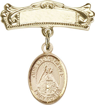 14kt Gold Filled Badge Pin O/L of Olives Baby Badge - Engravable