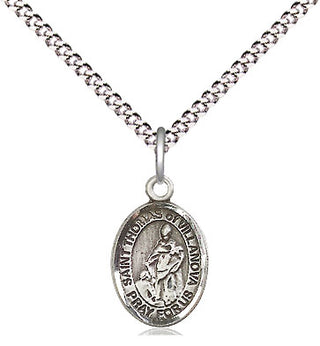 Pewter Saint Thomas of Villanova Medal Religious and Catholic Jewelry Engraved Catholic Saint Jewelry