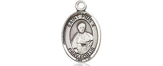 Pewter Saint Pius X Medal Engraved Catholic Saint Jewelry