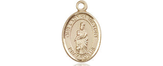 14kt Gold Our Lady of Victory Medal Engraved Catholic Saint Jewelry