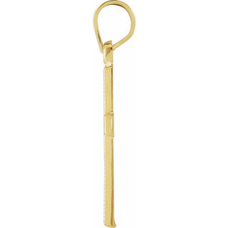 14K Yellow 15x9.5 mm Cross Pendant  