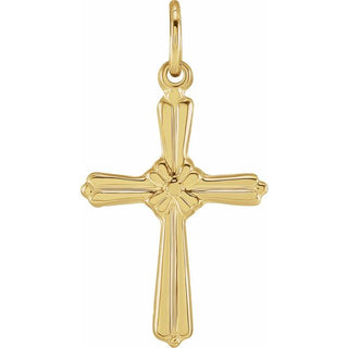 14K Yellow Cross Pendant