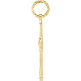 14K Yellow Cross Pendant