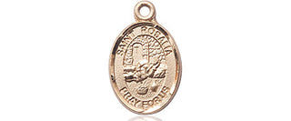 14kt Gold Filled Saint Rosalia Medal Engraved Catholic Saint Jewelry