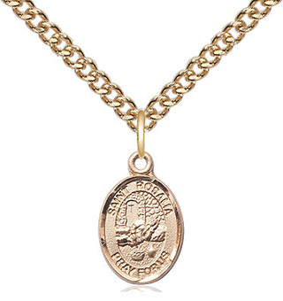 14kt Gold Filled Saint Rosalia Medal Religious and Catholic Jewelry Engraved Catholic Saint Jewelry