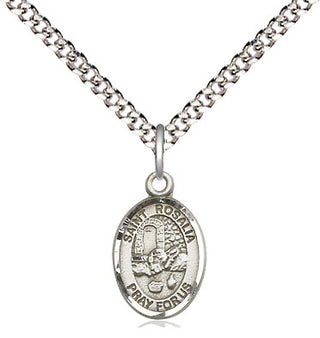 Pewter Saint Rosalia Medal Religious and Catholic Jewelry Engraved Catholic Saint Jewelry