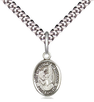 Pewter Saint Elizabeth of the Visitation Medal Religious and Catholic Jewelry Engraved Catholic Saint Jewelry