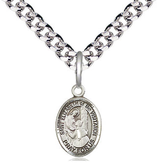 Pewter Saint Elizabeth of the Visitation Medal Religious and Catholic Jewelry Engraved Catholic Saint Jewelry