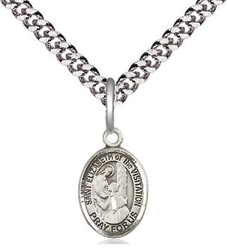 Pewter Saint Elizabeth of the Visitation Medal Religious and Catholic Jewelry Engraved Catholic Saint Jewelry